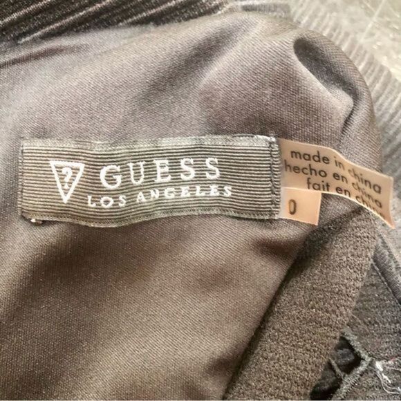 Guess black ribbed cutout shift dress woman’s size 0 - Picture 6 of 7